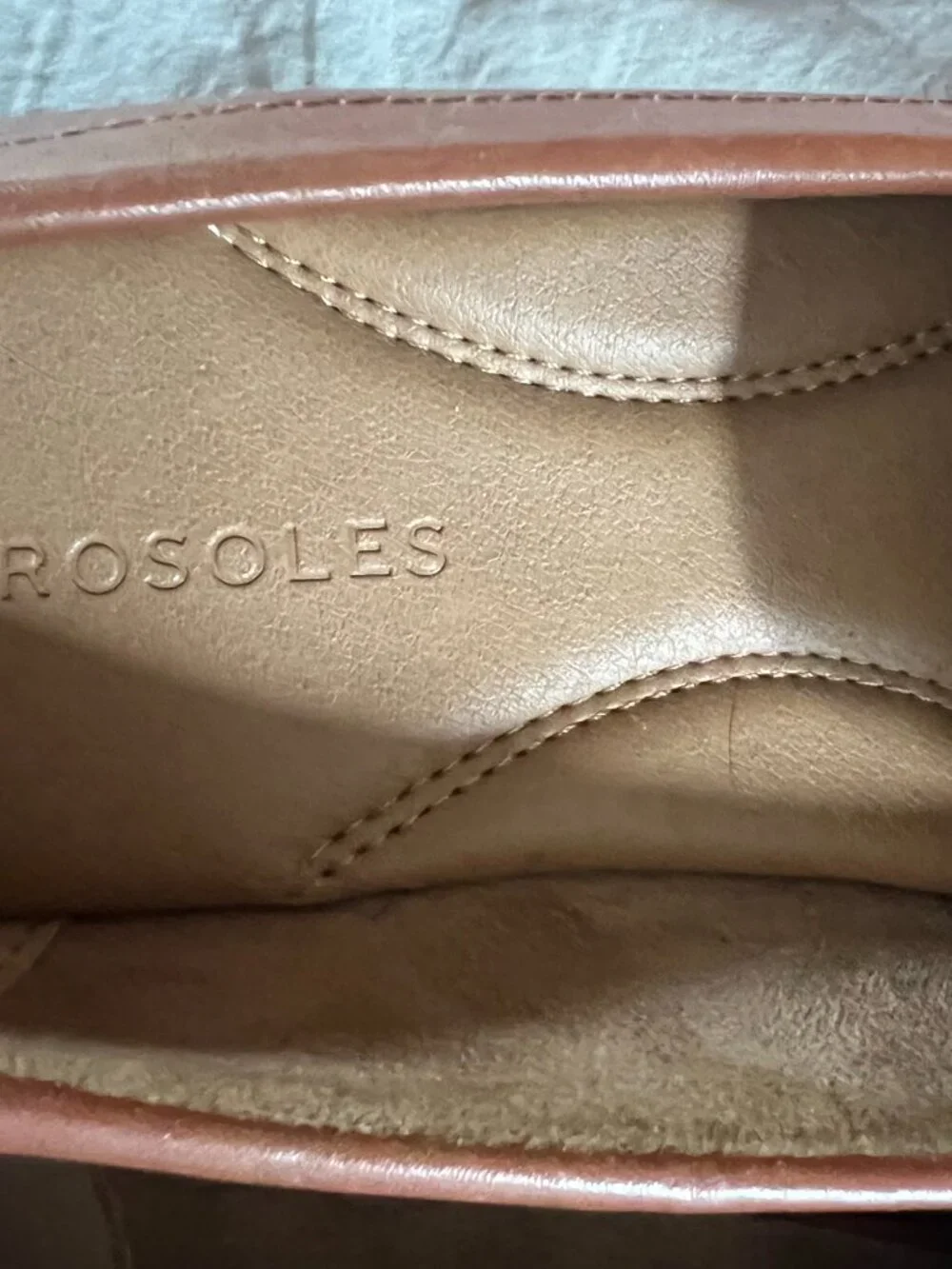 Aerosoles Pointed Toe Caramel Brown Loafers - Womens Size 8